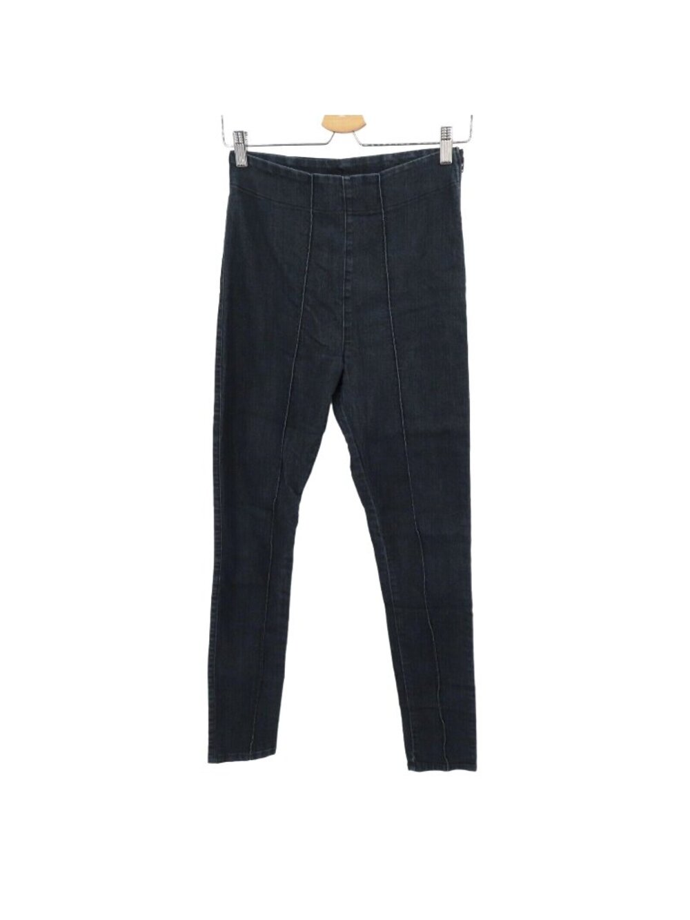 Prairie Underground Women Small Dark Blue Pleated Front Cigarette Jegging Jeans